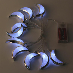 10LED/ 20LED Eid Mubarak String Lights Moon Star Ramadan Kareem Decoration for Wall Tree Hanging Indoor Outdoor