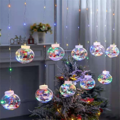 Ramadan LED wishing ball starry curtain lights New fashion ramadan eid mubarak decoration wishing ball led icicle curtain light