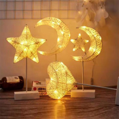 Ramadan Moon Star Table lamp Ramadan Desk Lamp Light LED Eid Mubarak Light