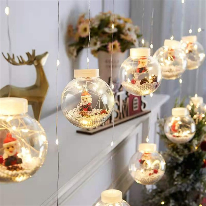 Ramadan LED wishing ball starry curtain lights New fashion ramadan eid mubarak decoration wishing ball led icicle curtain light