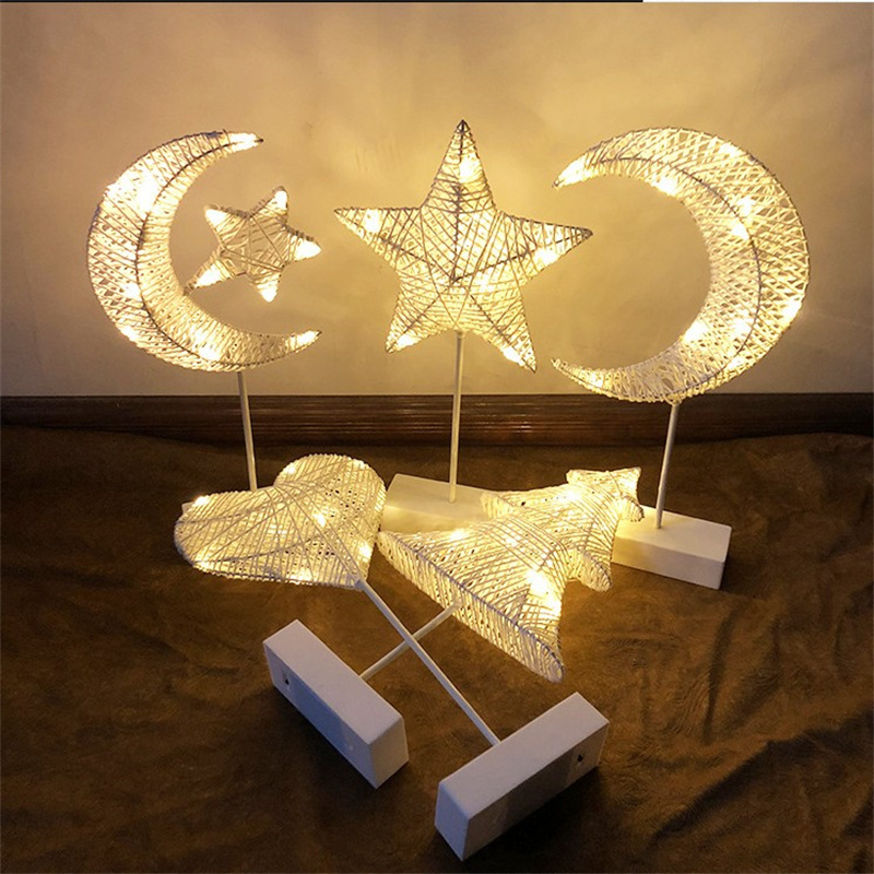 Ramadan Moon Star Table lamp Ramadan Desk Lamp Light LED Eid Mubarak Light