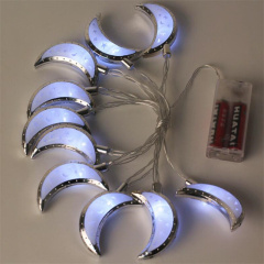 10LED/ 20LED Eid Mubarak String Lights Moon Star Ramadan Kareem Decoration for Wall Tree Hanging Indoor Outdoor