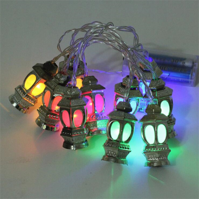 LED Battery Lantern Light Ramadan Decorations Islamic Muslim Party Decor Ramadan Lantern string light
