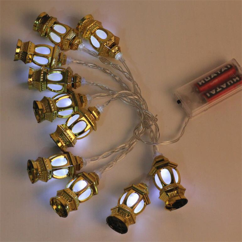 LED Battery Lantern Light Ramadan Decorations Islamic Muslim Party Decor Ramadan Lantern string light