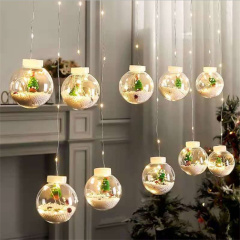 Ramadan LED wishing ball starry curtain lights New fashion ramadan eid mubarak decoration wishing ball led icicle curtain light