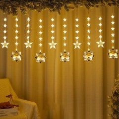 Ramadan Eid Muslim Mubarak Decoration Indoor Outdoor LED Curtain Moon Star String lights