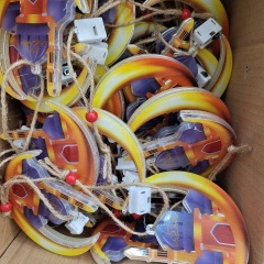 Mini Battery Powered Moon Star Ramadan Kareem LED light Ramadan hangin lights indoor