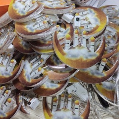 Mini Battery Powered Moon Star Ramadan Kareem LED light Ramadan hangin lights indoor