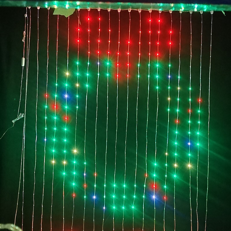 Smart APP+ Remote LED Curtain Lights, 9.8ft x 9.8ft WiFi RGB Color Changing Window Curtain DIY tuya Edit String Lights