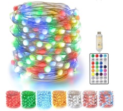 new design 16 colors rgb color changing LED string light with remote for Christmas decoration