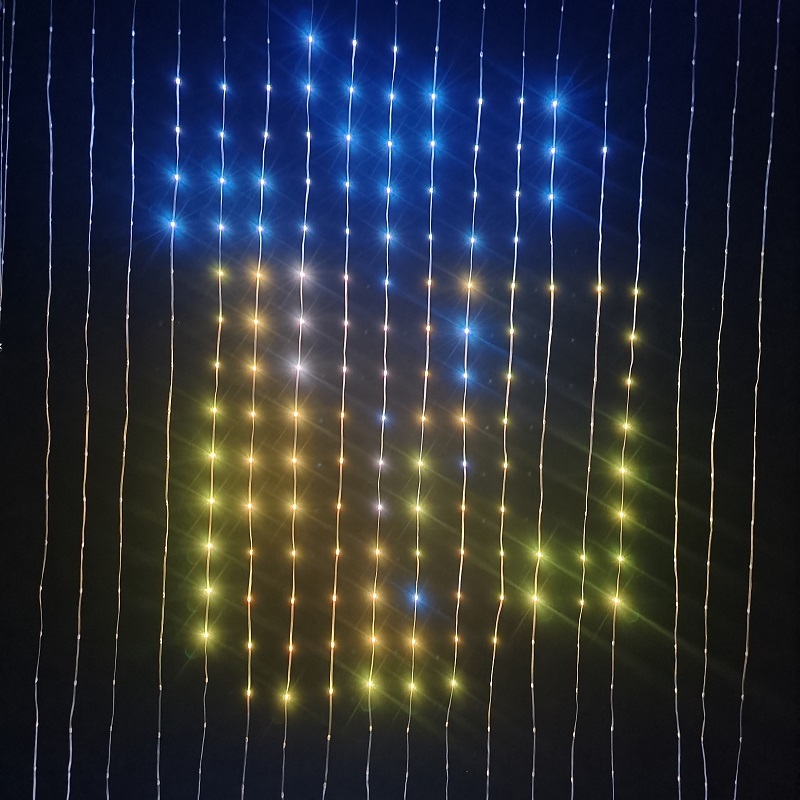 Smart DIY EDIT Tuya Curtain Lights String with 400 RGB Color Changing LED String Lights