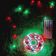 Amazon hot selling RGB color changing christmas tree light with remote control