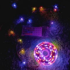 Amazon hot selling RGB color changing christmas tree light with remote control