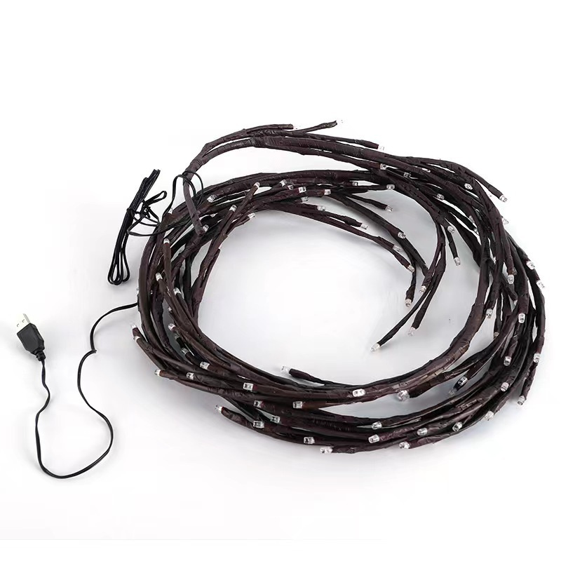 8 modes LED Willow Vine Lights for Home Wedding Party Shopping Mall Christmas Holiday Decoration