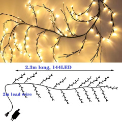8 modes LED Willow Vine Lights for Home Wedding Party Shopping Mall Christmas Holiday Decoration