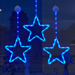 Battery Powered New Design Color Changing Hanging Star Christmas Light