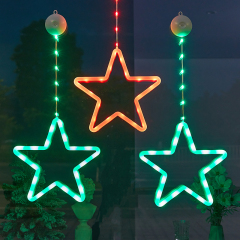 Battery Powered New Design Color Changing Hanging Star Christmas Light