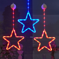 Battery Powered New Design Color Changing Hanging Star Christmas Light