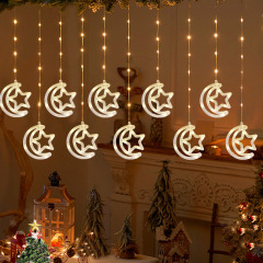 New Design Castle Oil Lamp Ramadan Eid Mubarak LED Curtain Light Indoor