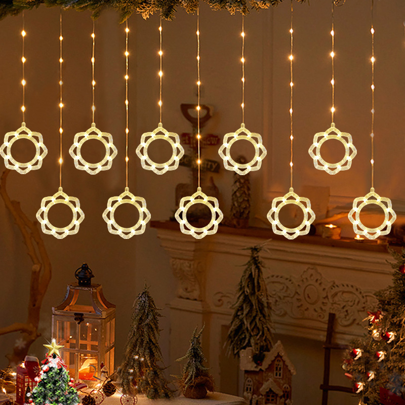 New Design Castle Oil Lamp Ramadan Eid Mubarak LED Curtain Light Indoor