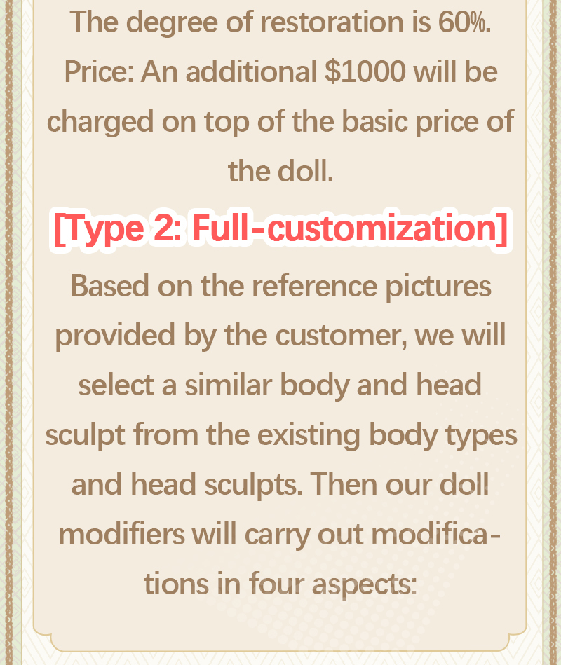Personalized silicone doll customization