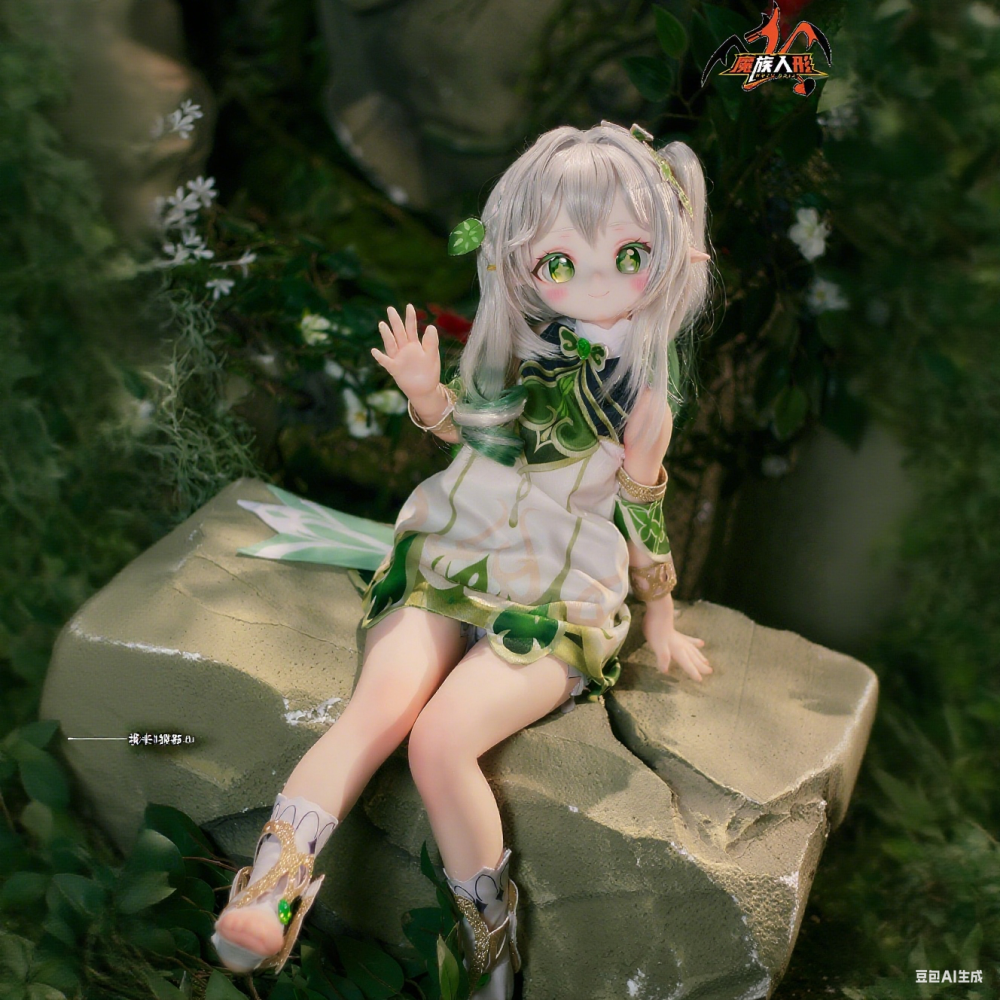[The Green JK skirt of the 85cm doll Petite Leaf]  It is universal for 85cm dolls