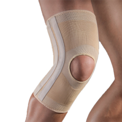Four Sided Elastic Breathable Sports Knee Support Brace Knitted Nylon Patella Protector Anti-slip Sweat-absorbing