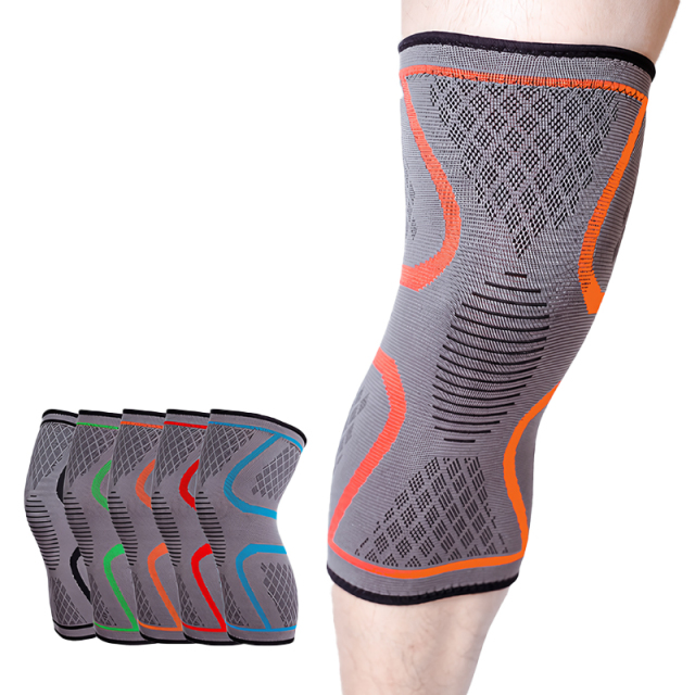 Custom Elastic Silicone Sport Basketball Protective Knee Pads Compression Non-Slip Knee Brace Support for Knee Pain Relief