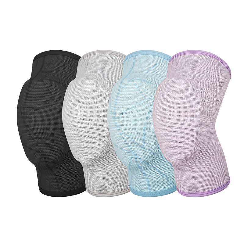 Sports Knee Guards Polyester Spandex Pad Adjustable Elastic Flexible Thick Knee Support Pads Comprehensive Protection