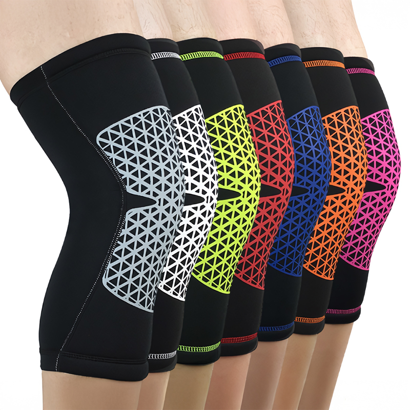 Running Mountaineering Weightlifting Fitness Meniscus Knee Hinge Bracket Spring Support Adjustable Sports Knee Pad OK Cloth