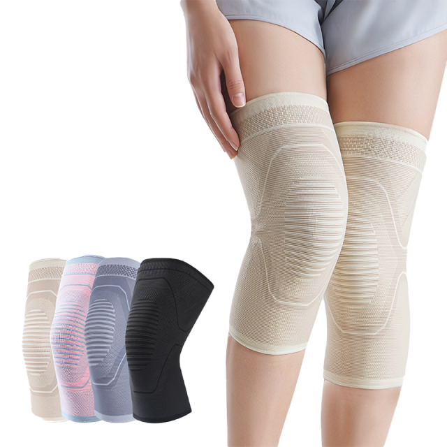 Sports Knee Pads for Men Women Elastic Warm Knitted Polyester Fiber Non-slip Guards Magnetic Therapy Lightweight Breathable