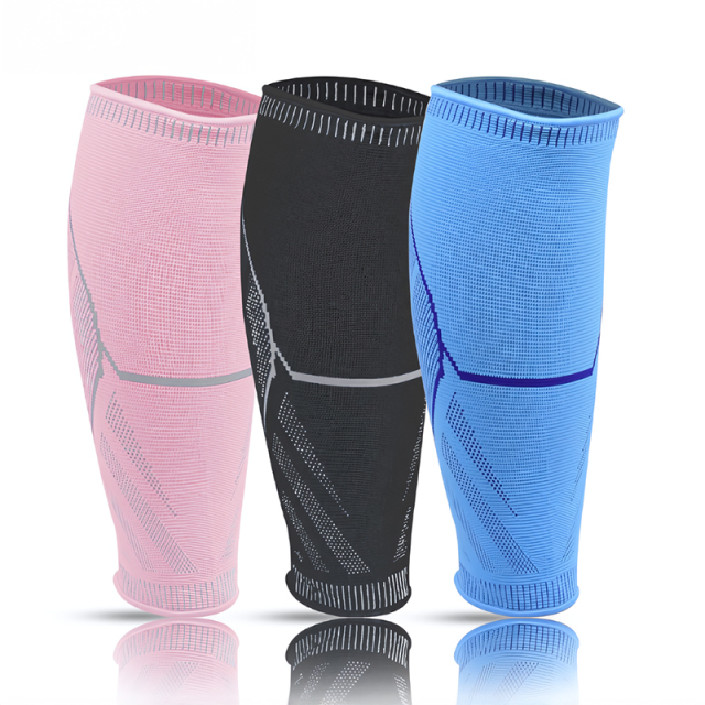 Wholesale Soft Breathable Mesh Football Leg Sock Sleeves Compression Thin Professional Protection Long Calf Sleeves Soccer