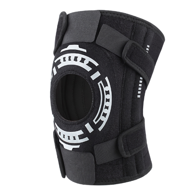 Customized Nylon Sports Knee Braces Adjustable Neoprene Stabilizer Hinged Open Patella Joint Soft Protective Sports Knee Pads