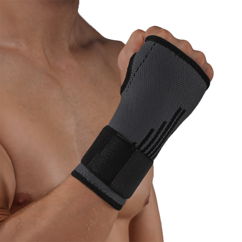 Good Quality Grey Palm Supporter Wrist Hand Palm Support Brace With Adjustable Strap for Sports Protection