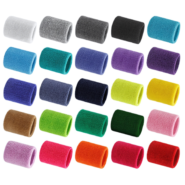 Sports Wristband With Embroidery Sweatband Cotton Wrist Band Breathable Tennis Wristbands Wholesale Protection Wristband