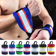 Customized Gym Powerlifting Wrist Wraps With Palm Coverage And Thumb Loops