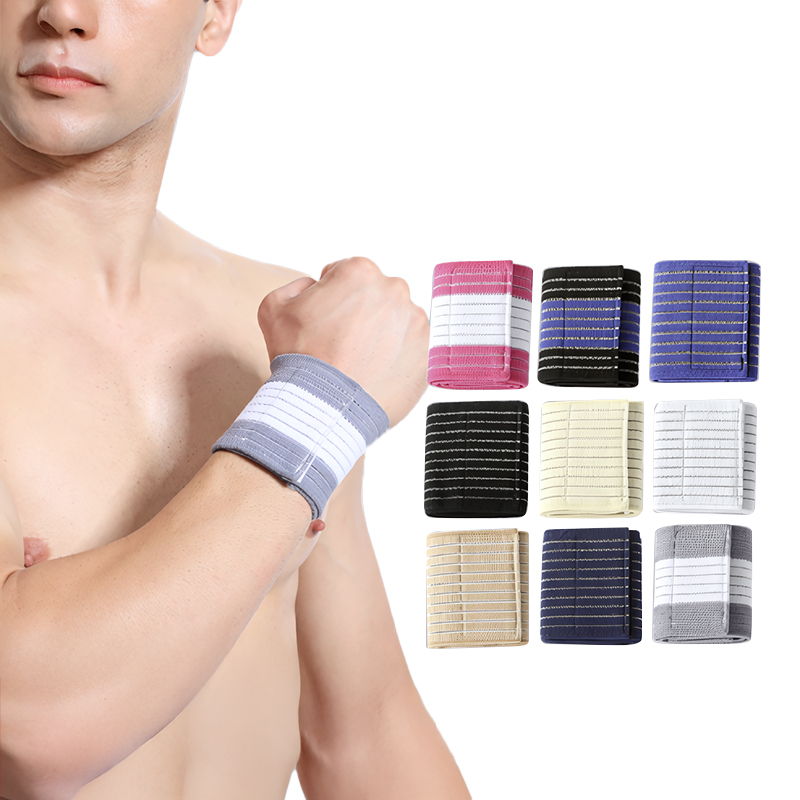 Custom Logo Camouflage Pattern Weightlifting Wrist Bands Gym Fitness Wrist Wrap Straps Soft Rubber One Size Protection