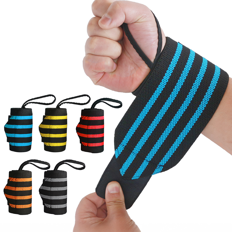 Unisex Best Wrist Brace Weightlifting Bodybuilding Training Wear-Resisting Cotton Nylon Heavy Duty Thumb Loop Customizable Logo