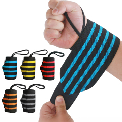 Unisex Best Wrist Brace Weightlifting Bodybuilding Training Wear-Resisting Cotton Nylon Heavy Duty Thumb Loop Customizable Logo