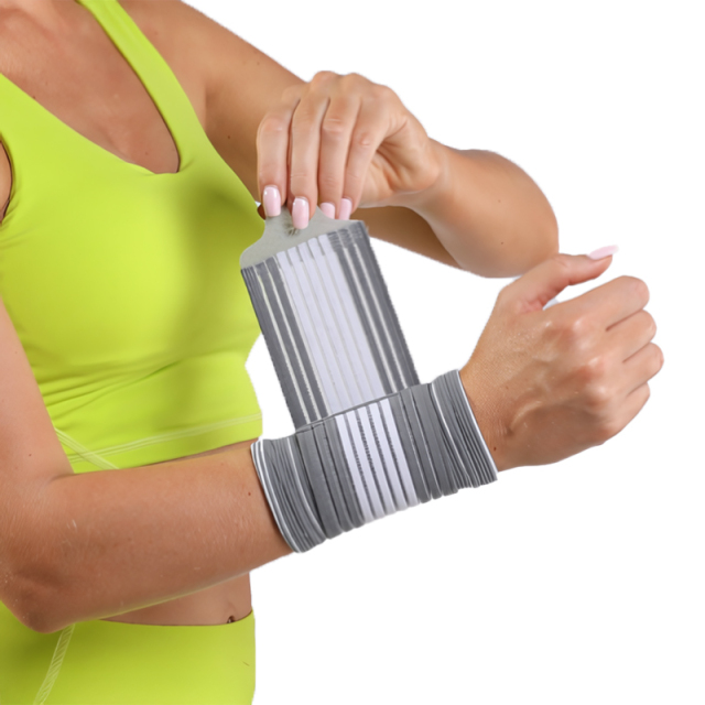 Nylon High Elastic Knitted Breathable Non Slip Adjustable Hook Loop Sports Fitness Wrist Support Brace