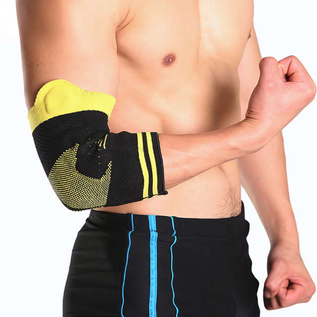Breathable Knitted Fabric Gel Pad Elbow Compression Sleeve Tennis Elbow Brace Golfer Elbow Protecto