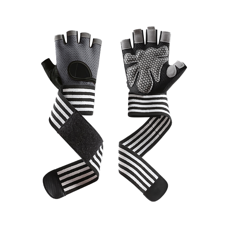 Manufacturer Adjustable Wholesale Custom LOGO Light Half-fingers Sports Gym Gloves Weightlifting Cycling Workout