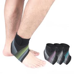 Adjustable Sports Compression Ankle Brace with Strap Foot and Ankle Protector Unisex Nylon & Cotton Material