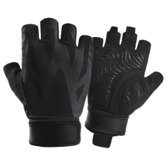 OEM Men's Half Finger Workout Gloves Weightlifting Wrist Support Full Palm Protection Extra Grips Polyester Exercise Cross