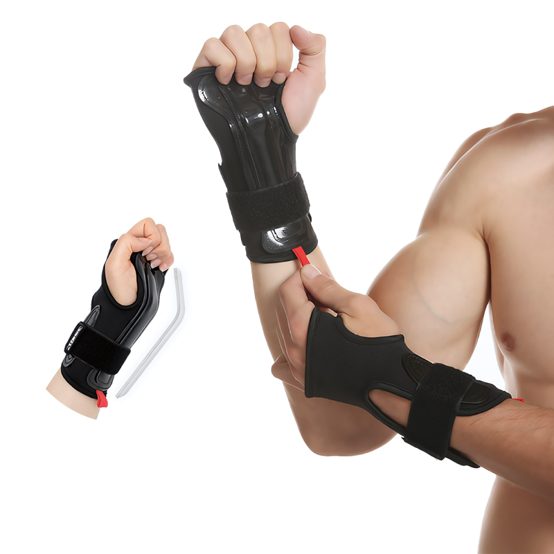 Professional Ski Palm Protectors with Adjustable Wrist Straps Impact-Resistant Hand Guards for Snowboarding Skiing Sports