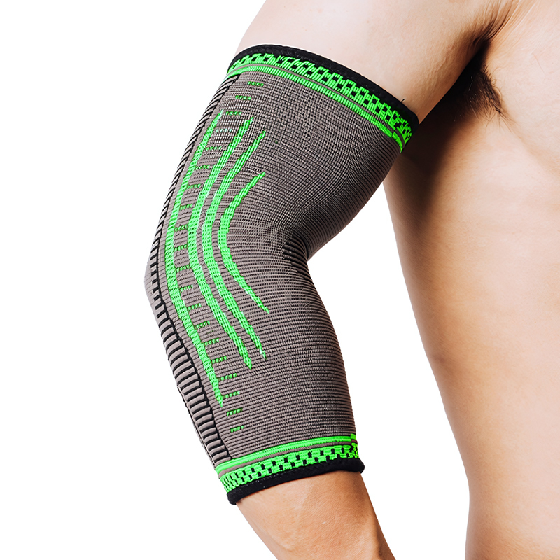 Nylon Elastic Diamond-pattern Elbow Pads - Breathable Compression Support Sleeves for Sports Protection and Gym Fitness