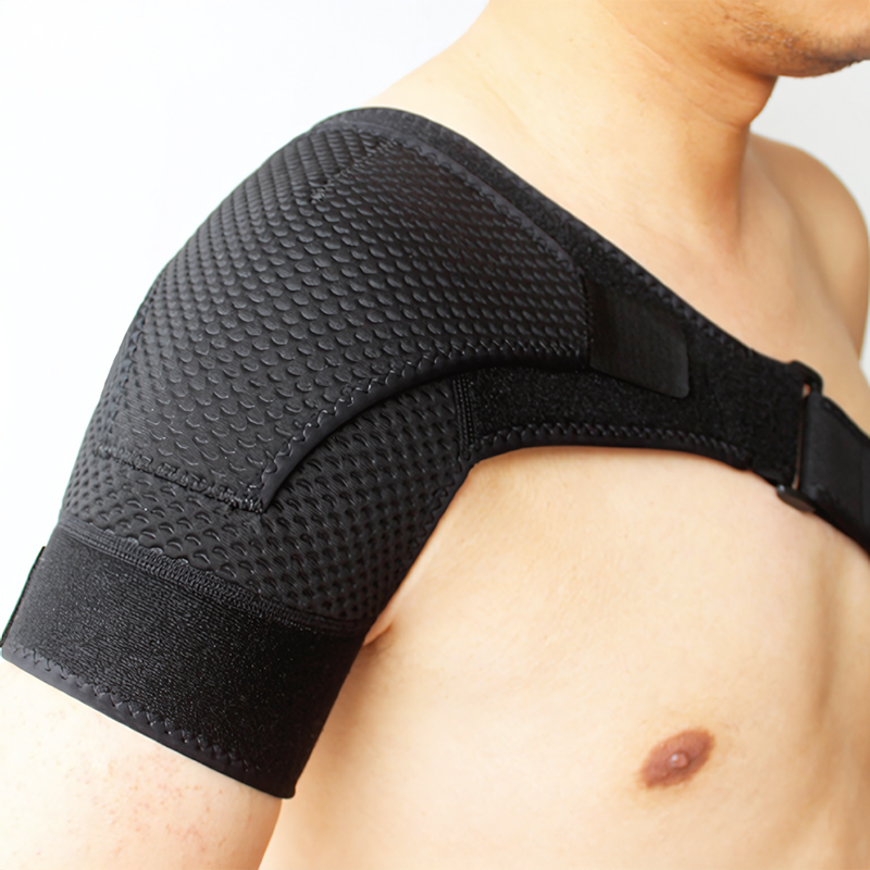 Hot Sale Adjustable Ergonomic Black Neoprene Shoulder Pads Breathable Double Pressure Removable Washable 100% Polyester Sports