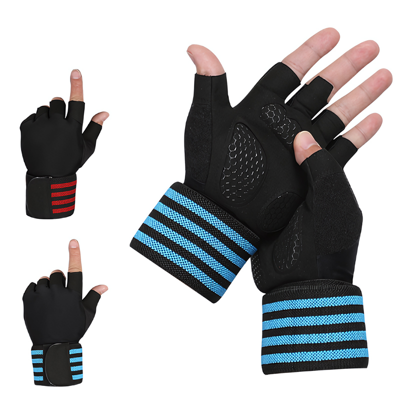 Custom Logo Half-Finger Nylon Training Gloves Fitness Neoprene Weight Lifting Workout Gloves Gym Weight Lifting Gloves