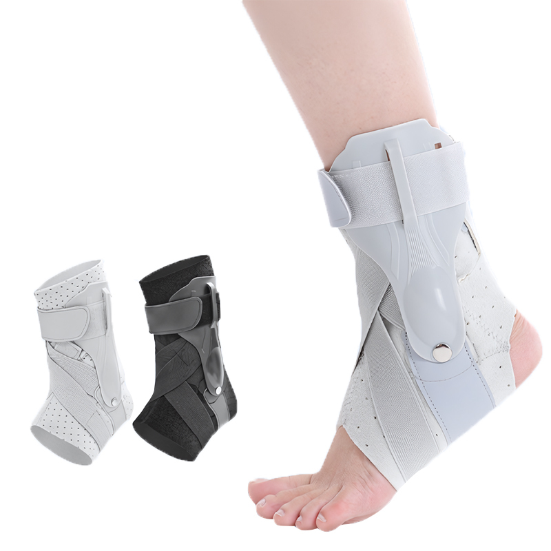 Ankle Brace with Compression Straps and Elastic Foot Sleeve Ankle Protector with Steel Plate for Fitness Sports