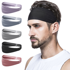 Wholesale Elastic Sports Headbands Men's & Women's Printing Gym Fitness Bandana for Yoga & Running Short Sport Headband